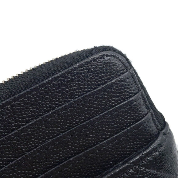 CHANEL Authentic Black Caviar Leather Logo Wallet - Picture 7 of 9